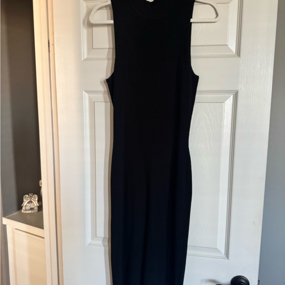 Pink Lily Classic Black Midi Dress